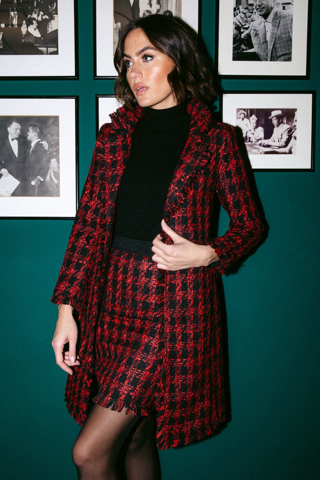 Tweedheart Tweed-Set Filipa in rot