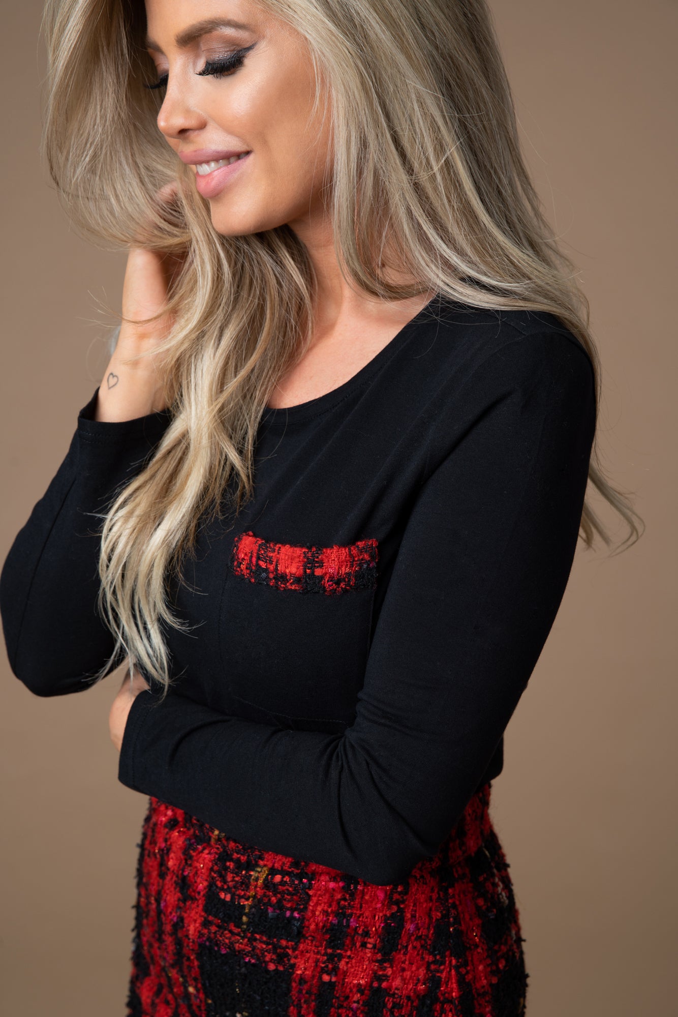 Tweedrock Tweedheart rot schwarz